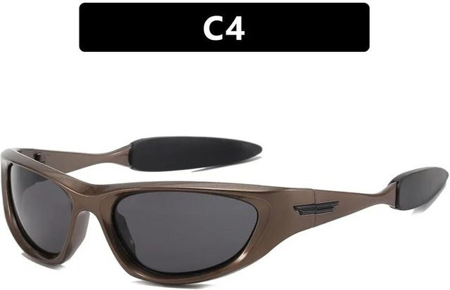 Y2K Outdoor-Sonnenbrille, oval, Kunststoff, Vollrand, grau, Damen - Bild 1