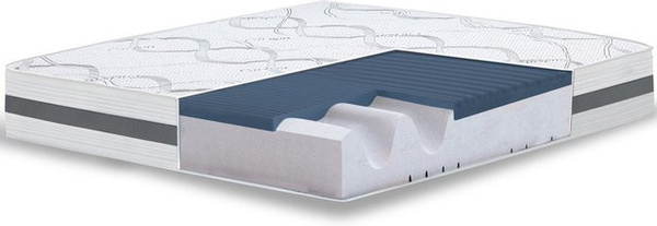 The White Stone Matratze aus Memory-Schaumstoff, weiß, H3, B: 200 cm, L: 200 cm, H: 22 cm