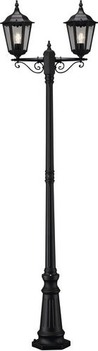 Konstsmide Standleuchte BASIC Schwarz aus Aluminium und Glas mit E27 Fassung für den Garten - Bild 1