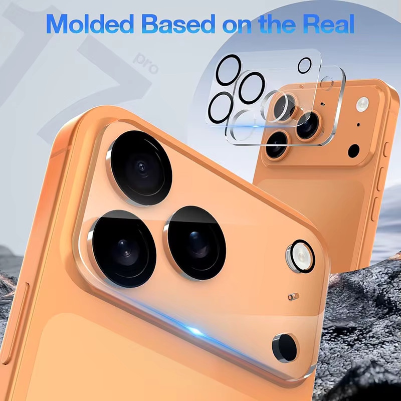 Yij Kameraobjektivschutz aus gehärtetem Glas für Apple iPhone 17 Pro Max und iPhone 17 Pro, transparent - Bild 3