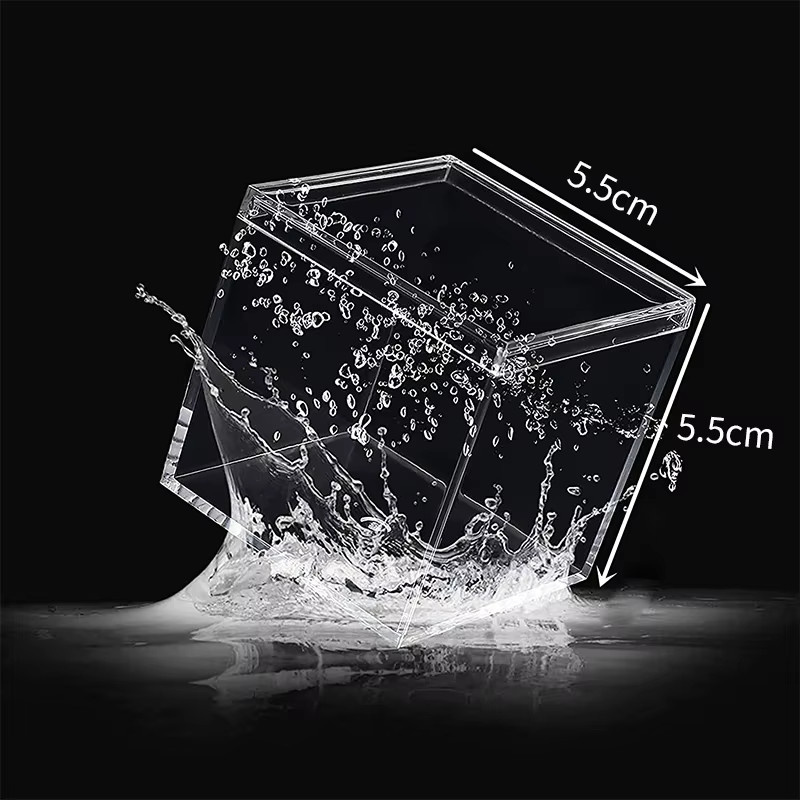 12-teiliges Set transparente Acrylboxen mit Deckel aus Kunststoff als Organizer und Aufbewahrungsbehälter für Lebensmittel oder Geschenke - Bild 3