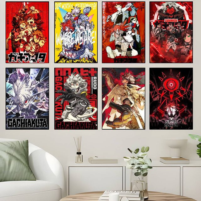 G-GACHIAKUTA Anime-Poster mit selbstklebendem Whitepaper-Druck, mehrfarbige Illustration zur Wanddekoration - Bild 1