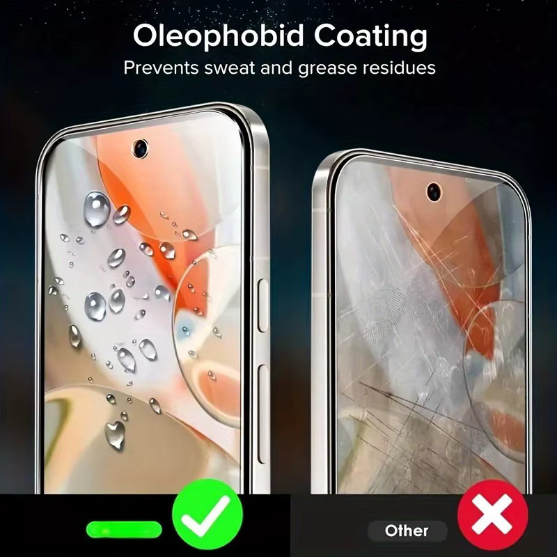 2 Stück HKSN Full Cover Displayschutzfolie aus gehärtetem Glas für Google Pixel 9 Pro XL 8 8A 7 7A 6 6A 5 4a in Transparent - Bild 4