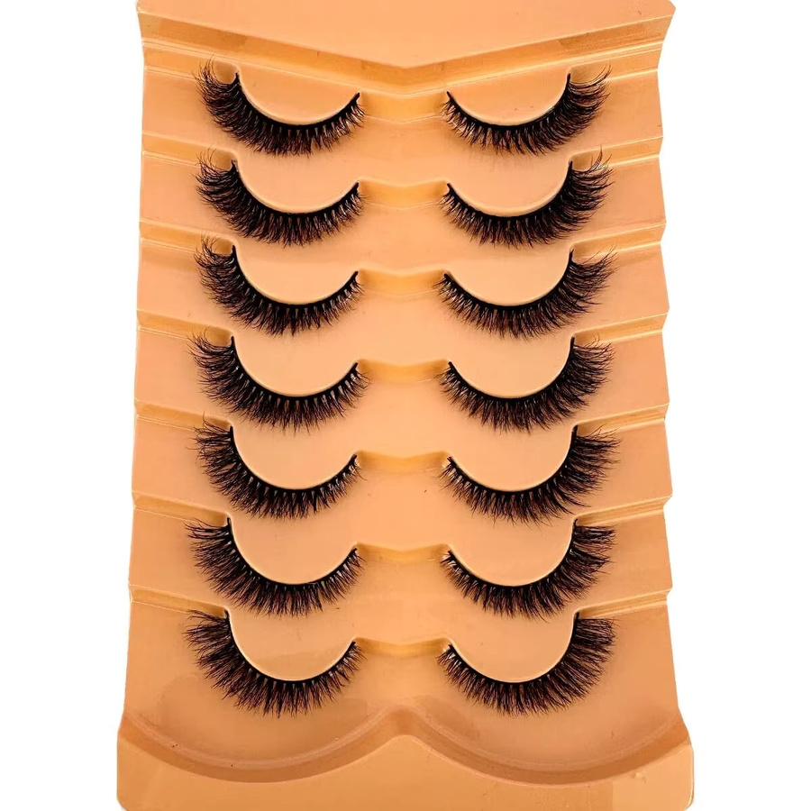3D Nerz Wimpern, 7 Paar, Black, Natürlich - Bild 2