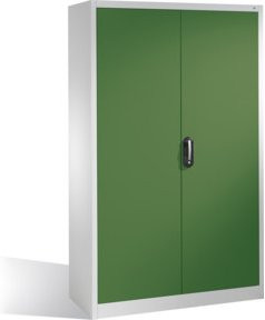C+P Werkzeugschrank mit Drehtüren und Zylinderschloss, Resedagrün/Lichtgrau, H: 195 cm, B: 120 cm, T: 40 cm - Bild 1