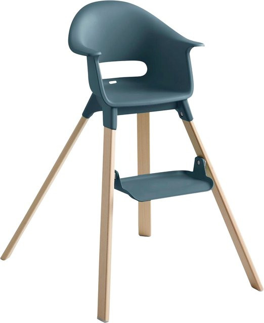 Stokke Clikk Hochstuhl in Blau mit Buchenholz und Kunststoff - Bild 1