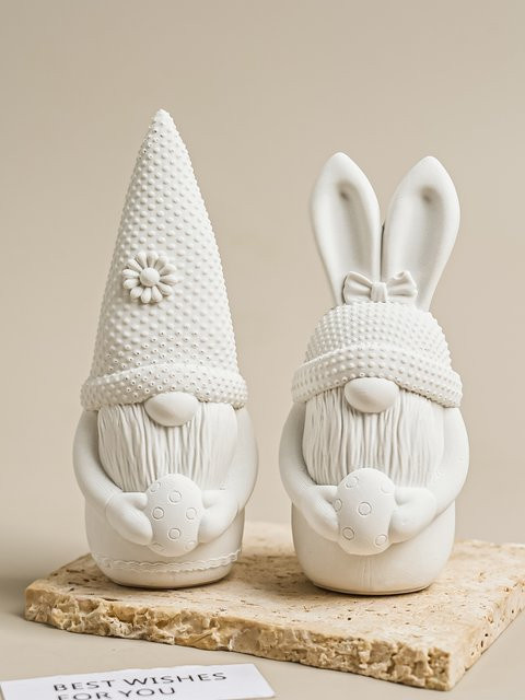 UDOCOOL Silikonform für 3D Bart Zwerg und Ostereier zur Herstellung von Duftkerzen, Seife oder Gipsornamenten - Bild 1