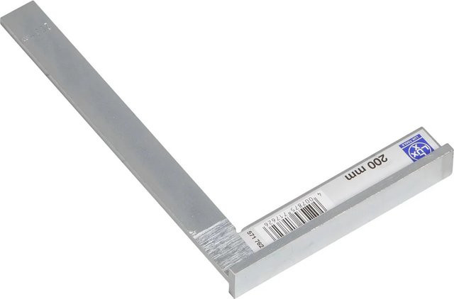LUX-TOOLS Schlosserwinkel mit Anschlag Classic in Silber, 200 mm - Bild 1