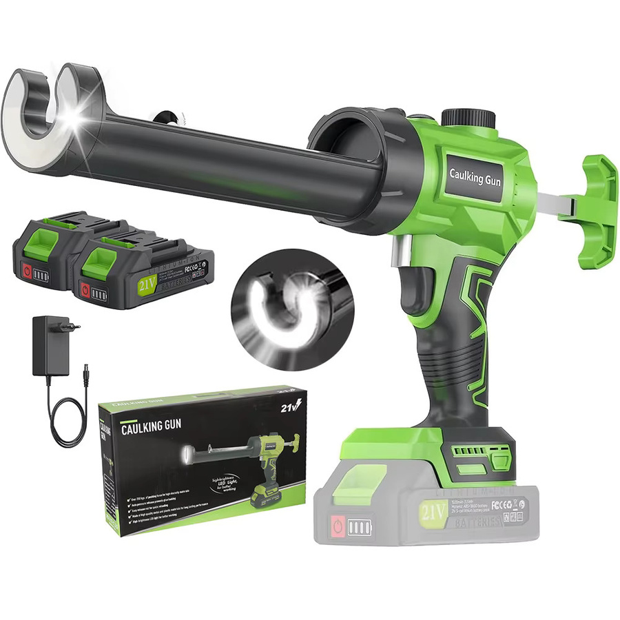 Kabellose elektrische Klebepistole von Makita mit LED-Licht für Fenster, Türen und Abdichtungen, kompatibel mit Makita-Akkus, in Rot und Grün - Bild 2