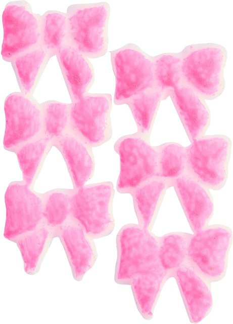 Rico Design Wachsdekor Schleife klein in Neon Pink - Bild 1