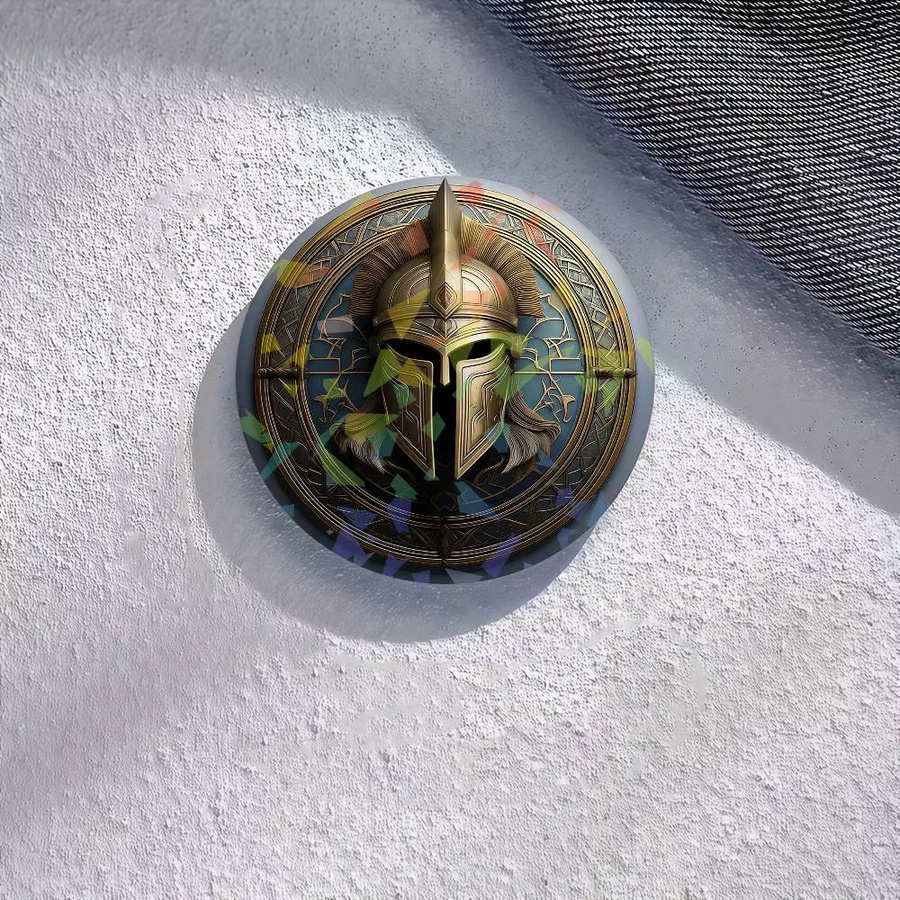 Mittelalterliches Ritterschild-Abzeichen-Set als Emaille-Pin und glänzende Glas-Anstecknadel in Antik-Optik für Rucksack und Kostüm - Bild 3