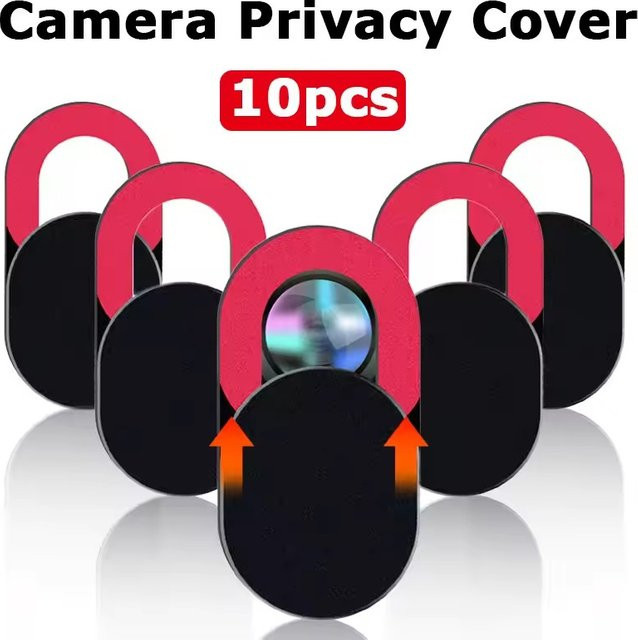 Webcam-Abdeckung Set als ultradünner Schiebe-Sichtschutz für Laptop, iPhone, iPad und MacBook Pro in Schwarz oder Weiß - Bild 1