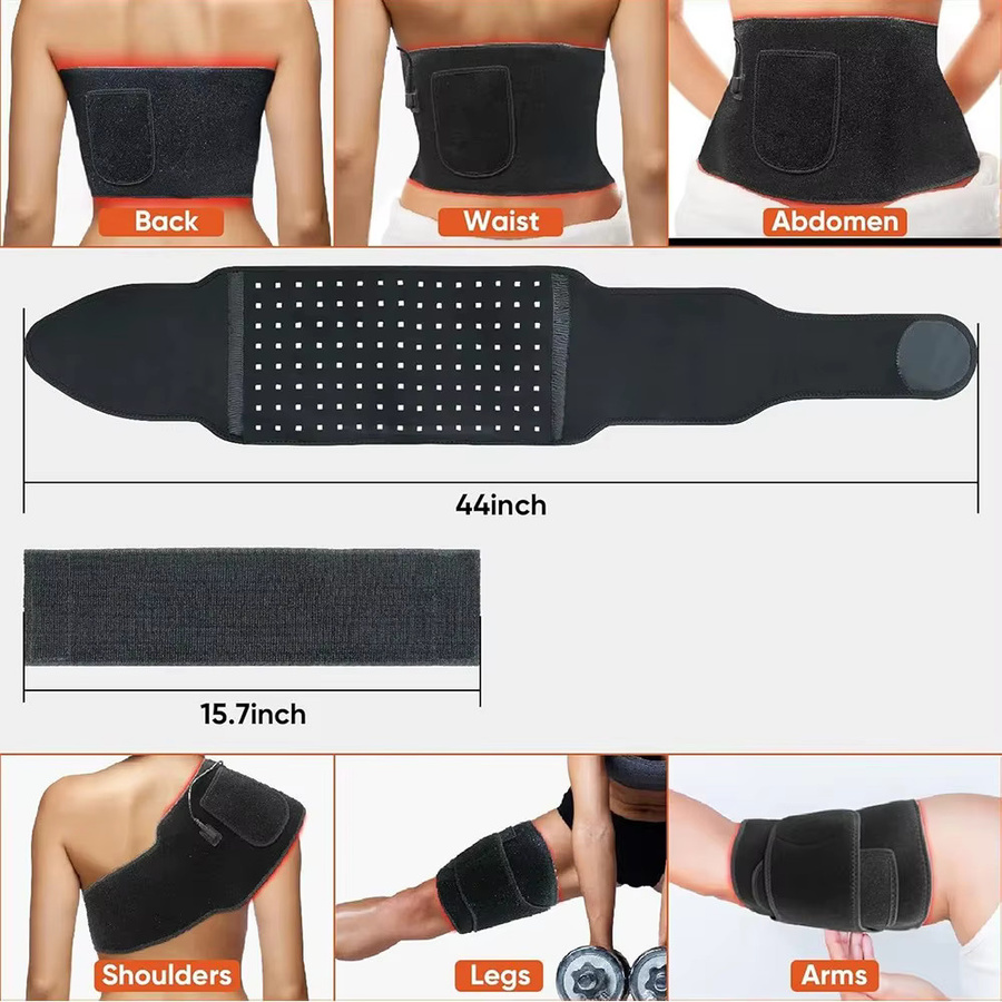 eelhoe Rotlichttherapie-Gürtel Infrarot-Lichttherapie-Wrap, Schwarz, Unisex - Bild 6