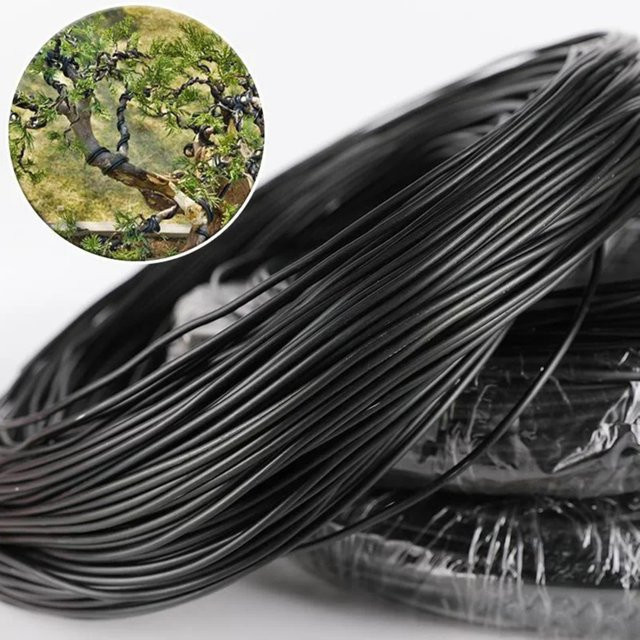 Schwarzer Aluminiumdraht für Bonsai und Pflanzen zur Befestigung und zum Styling - Bild 1