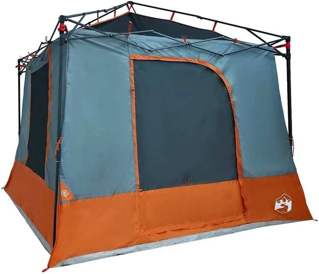 vidaXL Innenzelt in Grau und Orange aus Taft, B/T/H: 290 x 288 x 234 cm - Bild 1