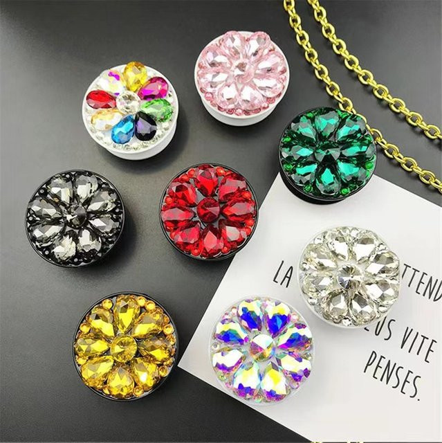 JXSFLYE Handy-Ringhalter mit glänzendem Pferdeauge-Design und Diamantbesatz in Gelb und Multicolour - Bild 1