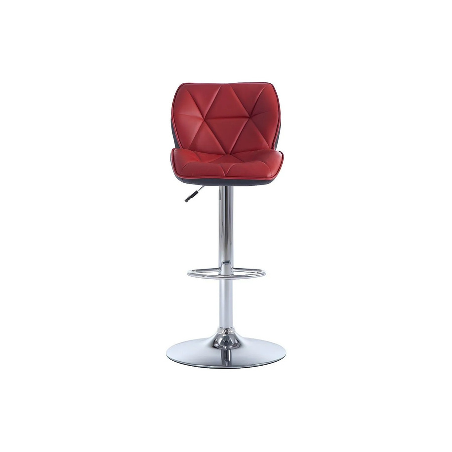 Vente-unique Barhocker Calvin in Rot mit Kunstlederbezug und Metallgestell, Höhe: 109 cm, Sitzhöhe: 45 cm - Bild 2