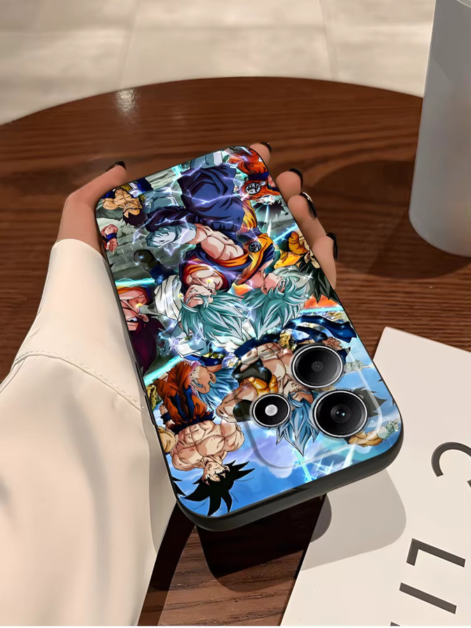 Dragon Ball Son Goku Handyhülle für Xiaomi Redmi Note 13 14 Pro Plus 10S 11s 9S 12s 9 10 11 12 Pro 7 8 in Schwarz - Bild 3