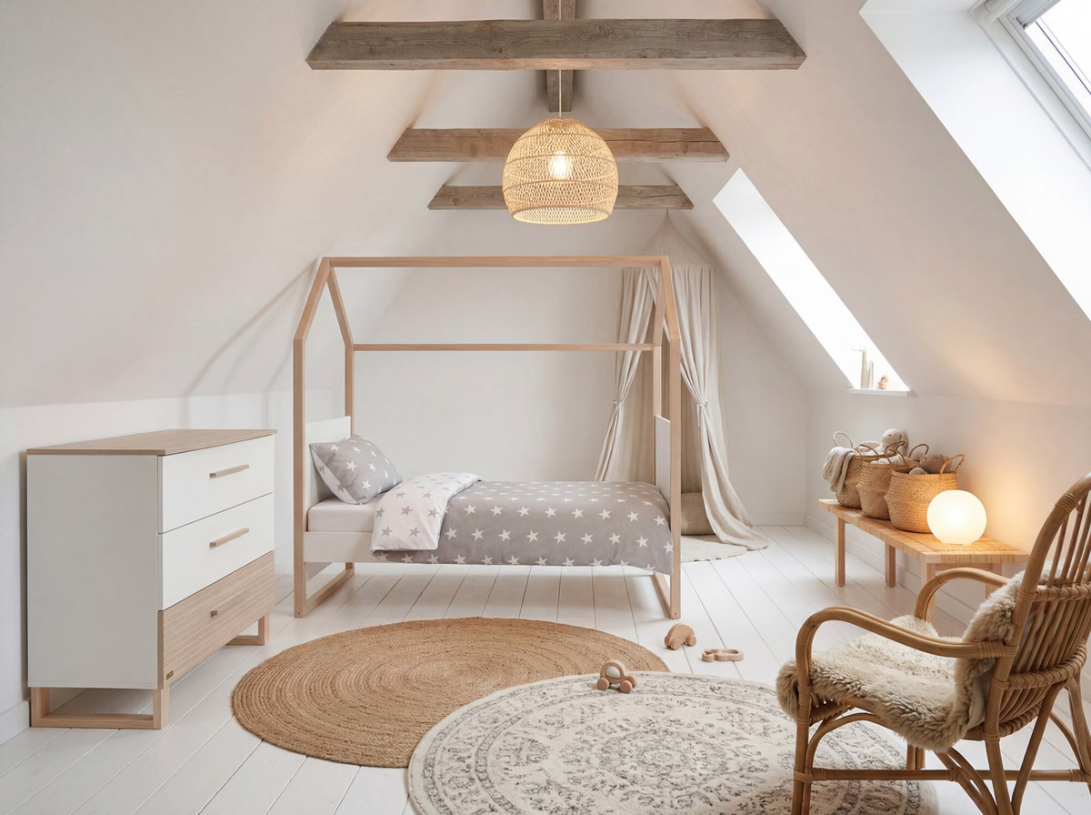 Roba Kinderzimmerset Noah aus Massivholz in Weiß und Beige - Bild 2