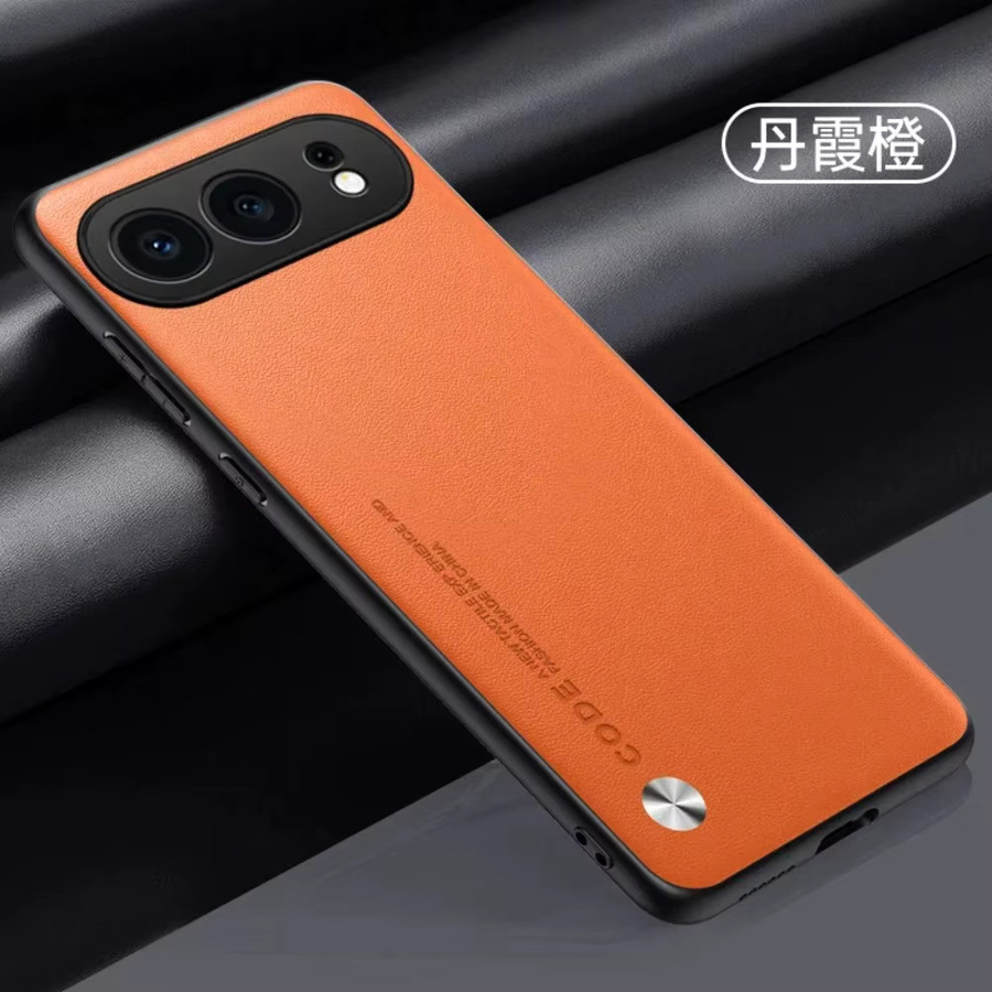 Stoßfeste Handyhülle mit Business-Lederstruktur für Honor 500 Pro und Honor 500 aus mattem PU und TPU in Gelb und Orange - Bild 2