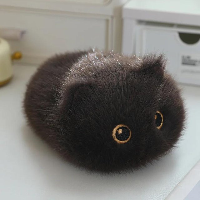 Yiran toy Katzen-Stofftier, Plüsch / Textil, Braun, 20cm - Bild 1