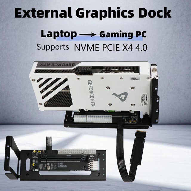 Asus ROG Ally DOCK-9 M.2 NVMe PCI-e 4.0 x4 Externe eGPU Dockingstation in Schwarz - Bild 1