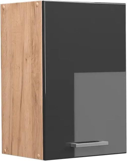 Vicco Hängeschrank R-Line Küchenschrank Anthrazit Hochglanz und Goldkraft Eiche B: 40 cm, H: 60 cm, T: 31 cm - Bild 1