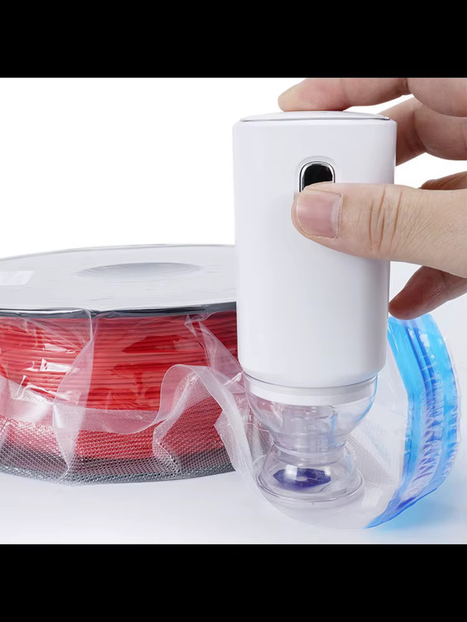 Aibecy Elektrische Filament-Vakuumpumpe für 3D-Drucker, 90 W, USB-C, Tragbare automatische Vakuumpumpe für Aufbewahrungsbeutel, Weiß - Bild 3