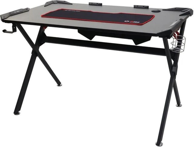 MCW Gaming Schreibtisch F11 in Schwarz, Computertisch für Jugendliche, B: 120 cm, T: 75 cm, H: 78 cm - Bild 2