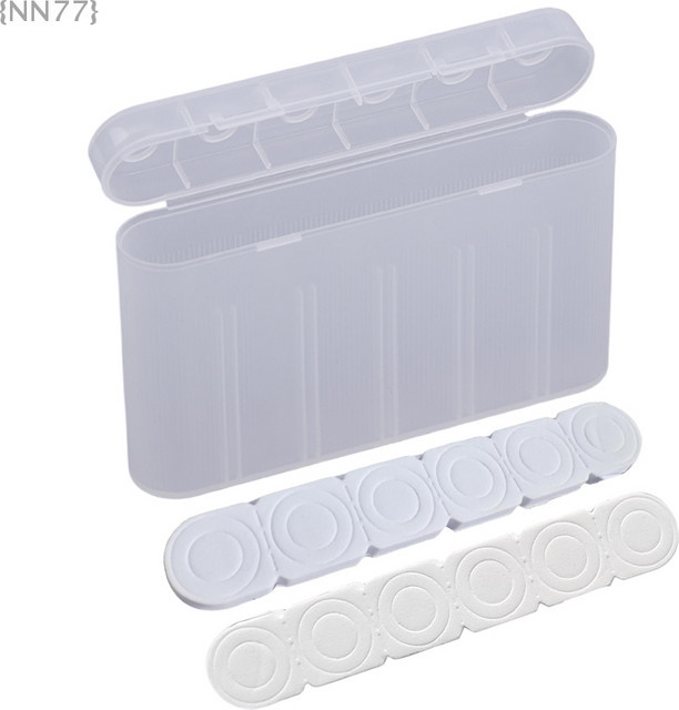 Wasserdichter Batterie-Organizer mit 6 Fächern für 18650-Batterien in Transparent - Bild 1