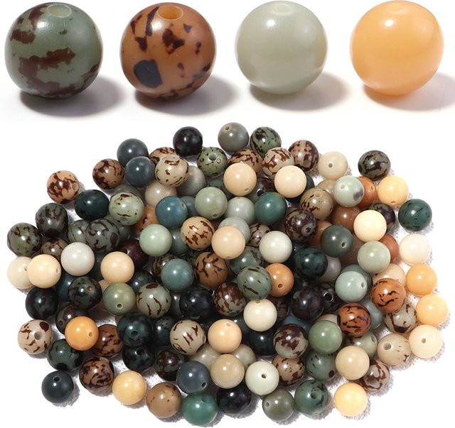 louleur Bodhi-Perlen aus Holz, 12 mm, rund, Unisex - Bild 1