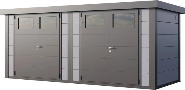 Telluria Gerätehaus DUO in Grau mit Außenmaß B: 542 cm, H: 219 cm, T: 228 cm - Bild 1