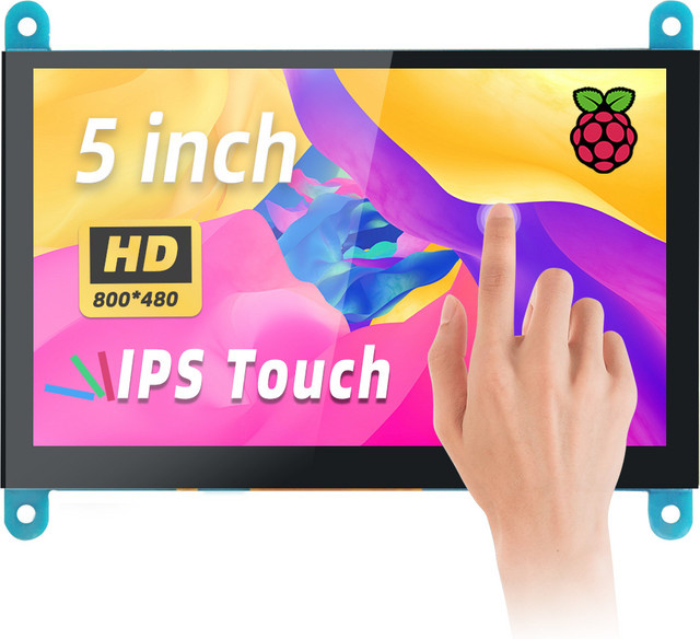 iPistBit 5 Zoll HDMI LCD-Display mit kapazitivem Touchscreen und 800 x 480 Pixeln für Raspberry Pi 5 4B 3B 2B B+ B 3A+ A+ Zero W Zero - Bild 1