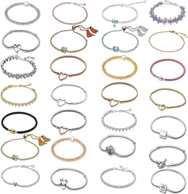 Potdemiel Armband, 925 Silber, Lila Diamant, Zirkonia, Verspielt - Bild 1