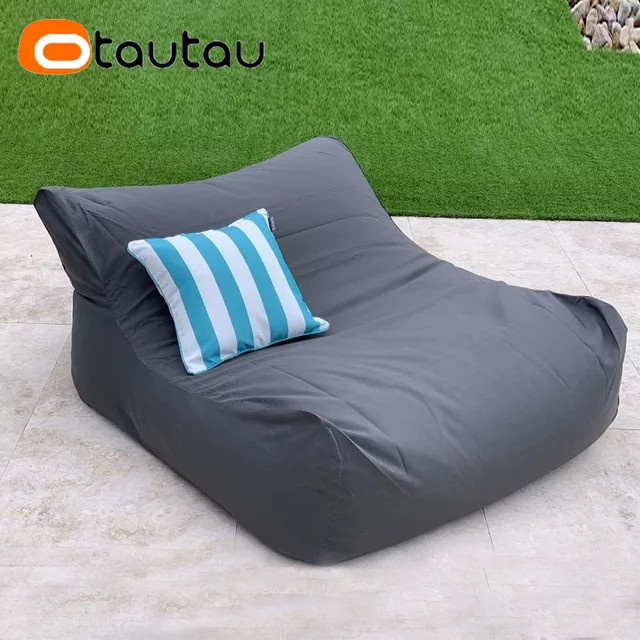 OTAUTAU Outdoor Sitzsack-Liegenbezug SF483 aus wasserabweisendem Oxford-Polyester in Grau - Bild 1