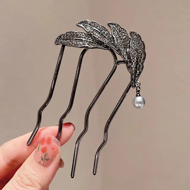 HIYAYZ Haarkämme mit Strass und Perlen-Quasten, Damen - Bild 1