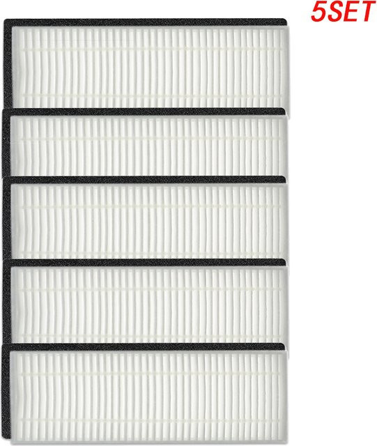 5er-Set HEPA-Filter in Weiß für Ecovacs Deebot N79S N79, Conga Excellence 990 5040, Mamibot EXVAC660 und Eufy RoboVac 11 - Bild 1