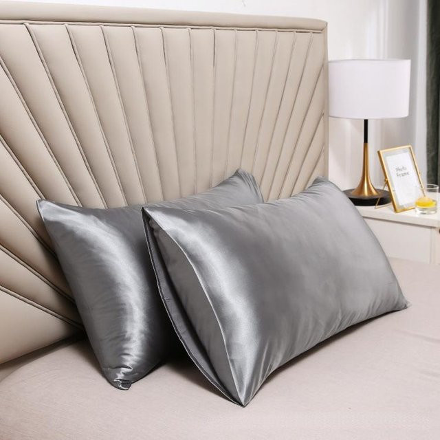 Yiran Furniture Satin Kissenbezug für Haar und Schönheit in Grau, B x H: 51 x 66 cm - Bild 1