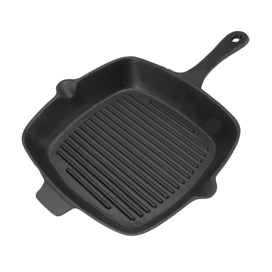 Aimo Gusseisen Grillpfanne mit Antihaftbeschichtung in Schwarz für Fleisch, Fisch, Steak und Gemüse - Bild 3