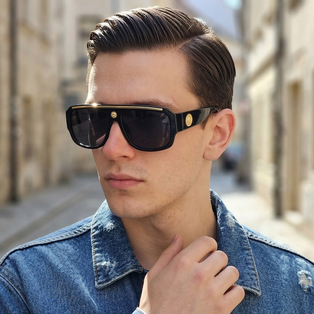 TWOOO Sonnenbrille, Quadratisch, Vollrand, Kunststoff, Schwarz, Unisex - Bild 1