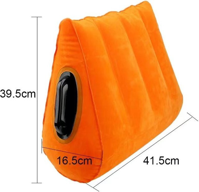 Multifunktionskissen Toughage Aufblasbares Dreieckskissen zur Positionsunterstützung in Orange von Cosy Homes - Bild 1