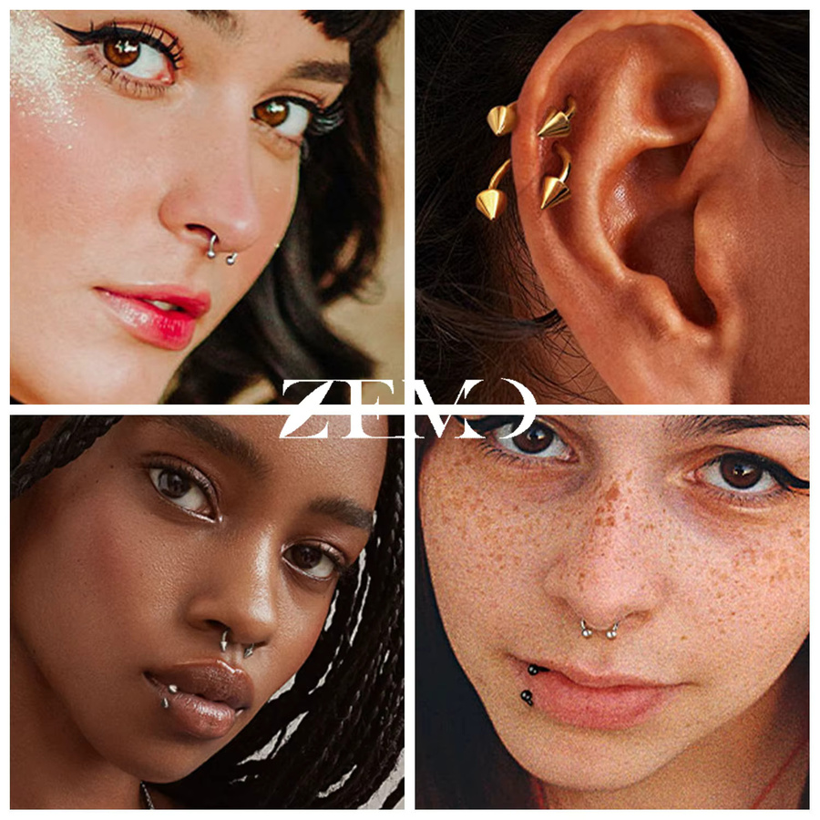 ZEMO Nasenring Titan, Hufeisen, Unisex, 8/10 mm - Bild 2