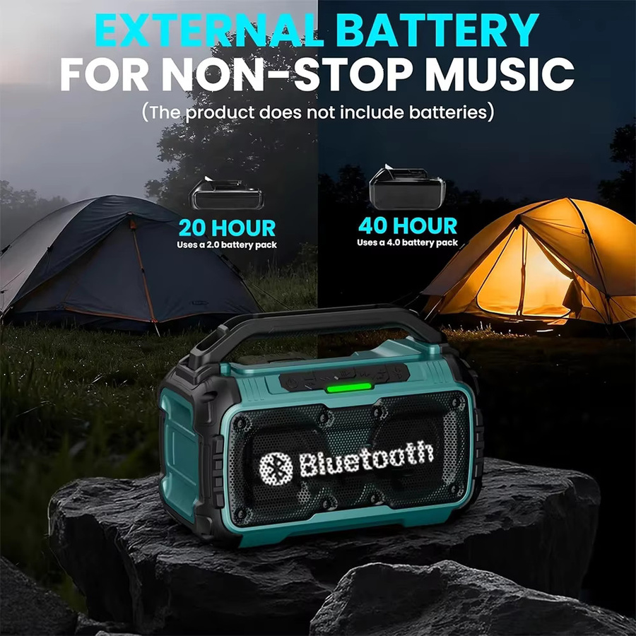 Makita kabelloser Bluetooth-Lautsprecher mit Zweikanal-Subwoofer und 3D-Surround-Sound für 18V-Akkus - Bild 5