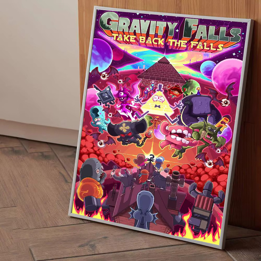 Klassisches G-Gravity F-Falls Filmplakat von Bilibili als wasserdichter Wandkunst-Aufkleber in Mehrfarbig, Rechteckig, Breite: 15,0 cm, Höhe: 15,0 cm - Bild 4