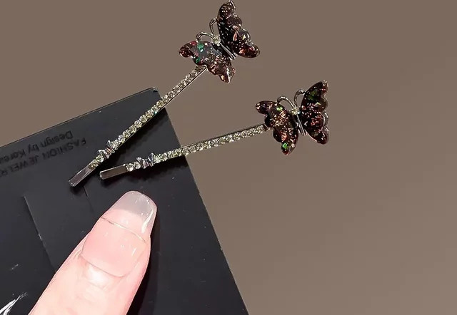 HIYAYZ Haarnadeln Schmetterling, Strass, Damen - Bild 1