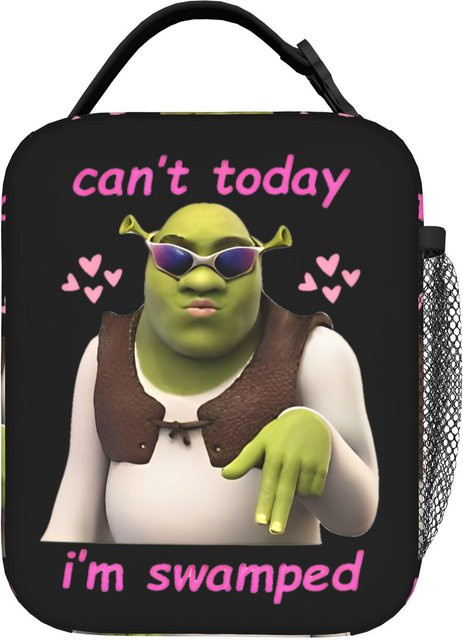Isolierte Shreks Collage Lunchtasche von Fancy Style Studio, wiederverwendbare Kühltasche in Multicolour - Bild 1