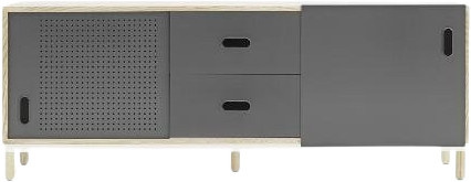 Normann Copenhagen Kabino Sideboard mit Schubladen in Weiß und Grau aus Eschenholz und MDF im skandinavischen Stil - Bild 1