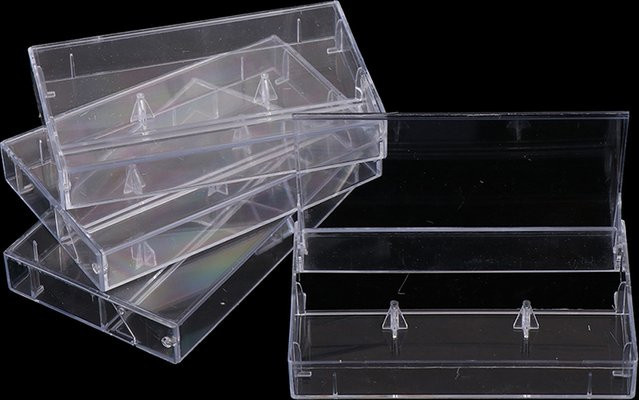 KOQZM 10er Set Transparente Kunststoff-Aufbewahrungsboxen für Audiokassetten Staubdichte Leere Kassettenschachtel-Boxen - Bild 1