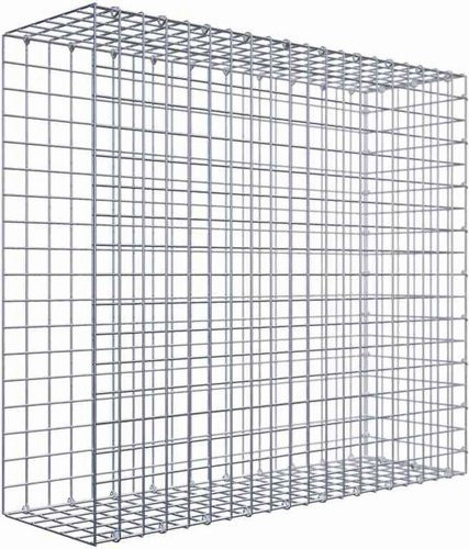 Gabiona Anbaukorb Typ 2 aus Stahl, silbergrau, Maschenweite: 5 x 5 cm, B/H/T: 90 x 100 x 30 cm - Bild 1