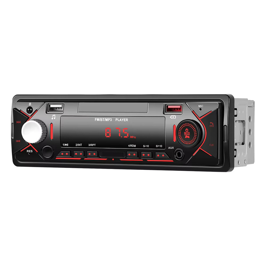 Podofo 1DIN Einbau-Autoradio MP3-Player mit USB/AUX-IN und Fernbedienung in Schwarz - Bild 5
